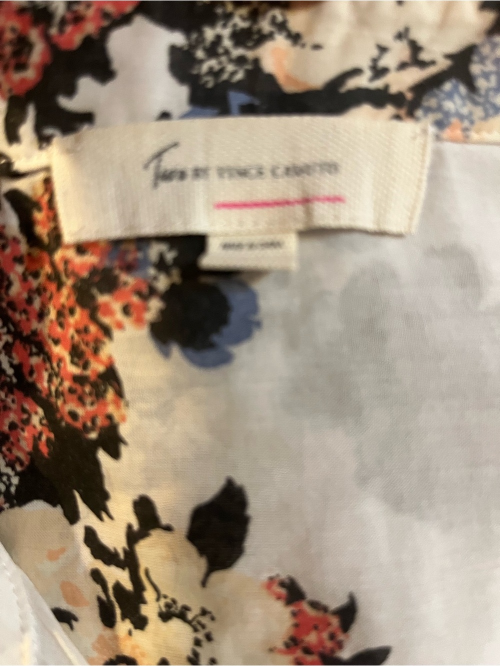 Two by Vince Camuto Women’s Bouquet Whimsy Tunic Semi Sheer Relaxed Fit Size XL - Picture 10 of 11